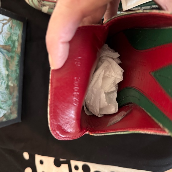 Gucci Men's Floral Print Loafers - Green and Red - Picture 3 of 11